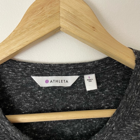 ATHLETA Dark Gray Heathered Getaway Tank Size Small Asymmetrical - Picture 5 of 8